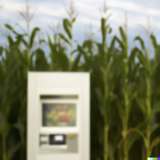 CVI child sees vending machine in cornfield