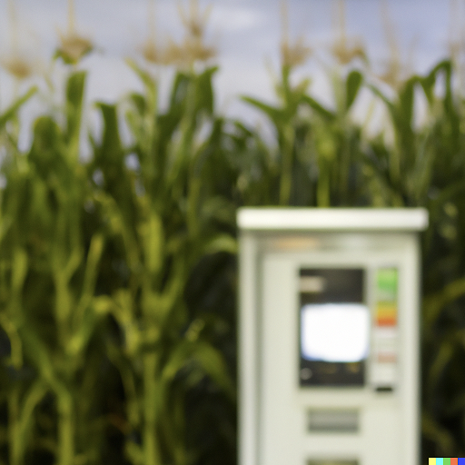 CVI child sees vending machine in cornfield